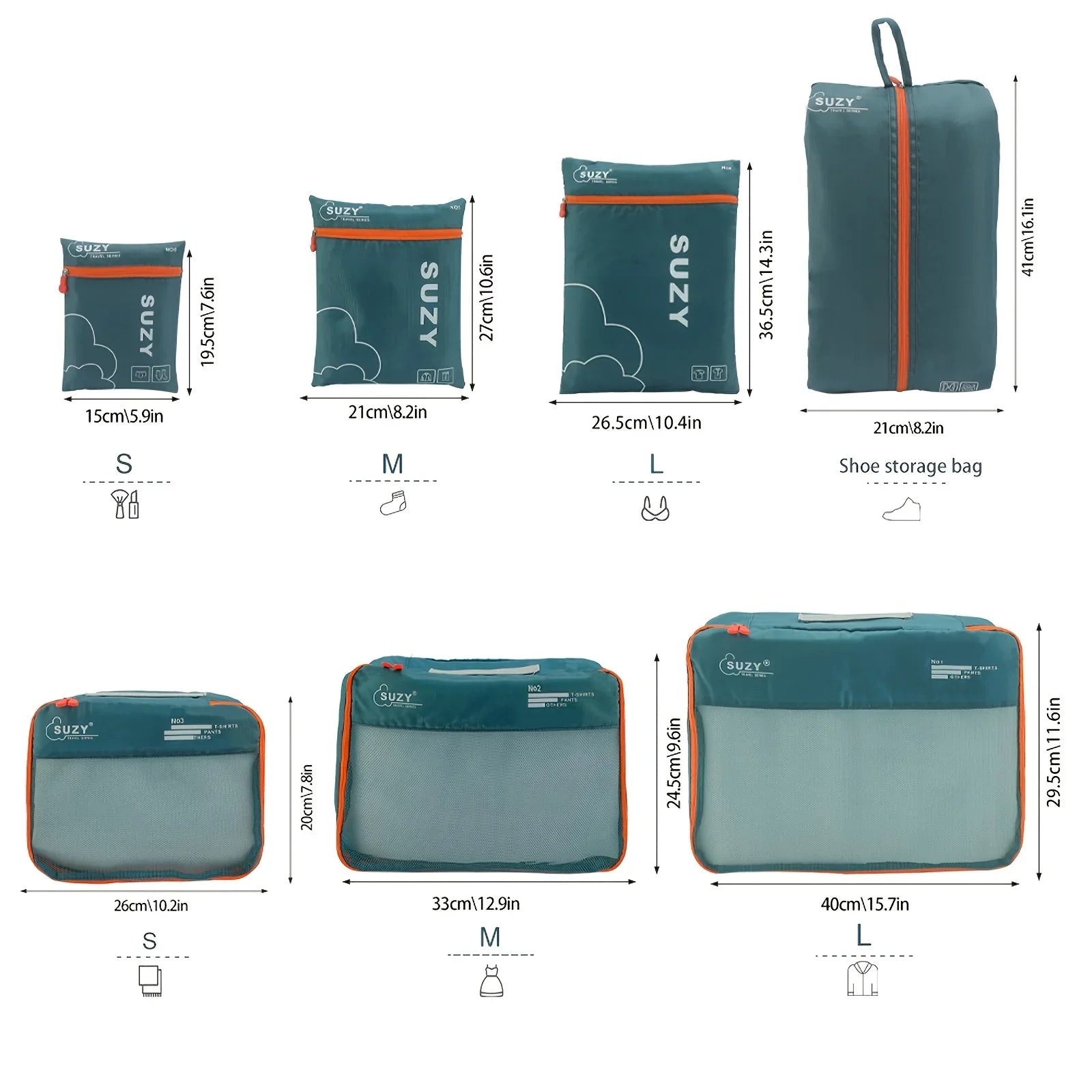 Family Travel Packing Cubes Set
